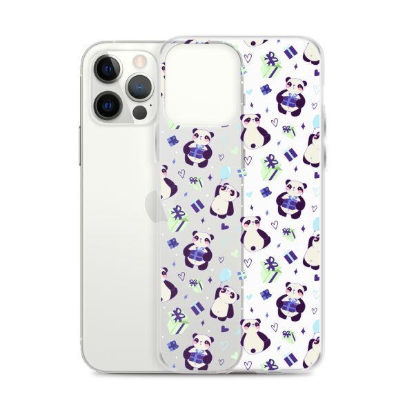 Cute Panda Presents iPhone Clear Case