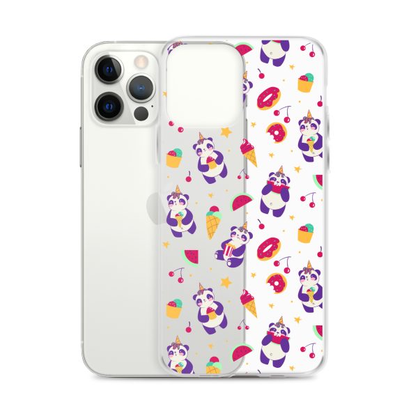 Cute Panda Sweets iPhone Clear Case