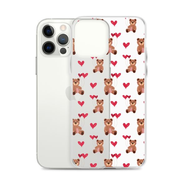 Cute Teddy Bear iPhone Clear Case
