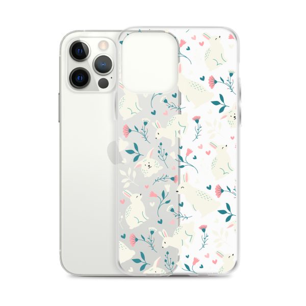 Easter Cute Rabbits iPhone Clear Case