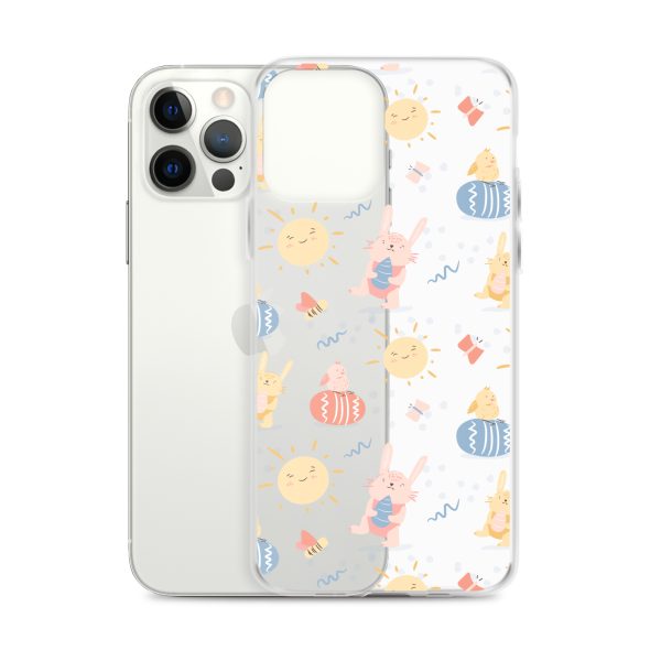Easter Egg and Bunnies iPhone Clear Case