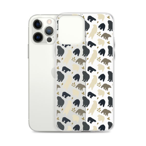 Forest Bear Silhouette iPhone Clear Case