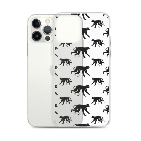 Monkey Silhouette iPhone Clear Case
