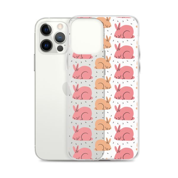 Pink Bunnies iPhone Clear Case