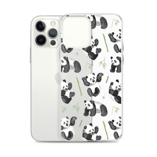 Watercolor Panda Bear iPhone Clear Case