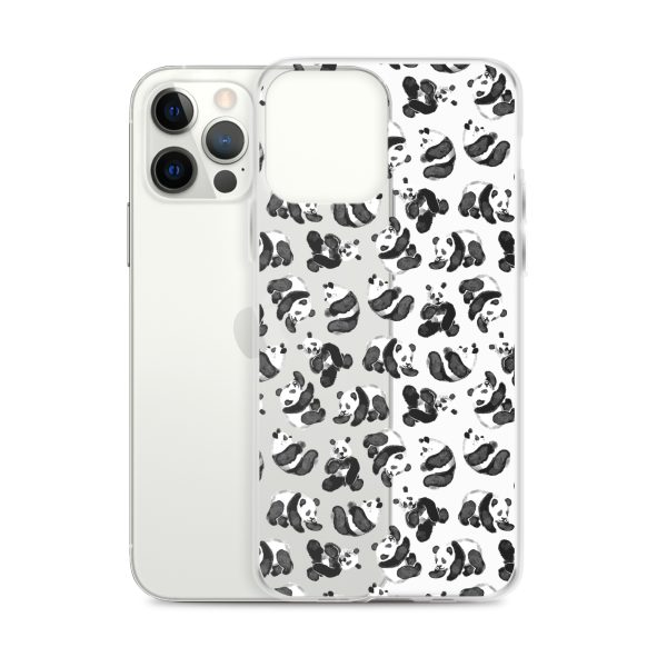 Watercolor Panda Bears iPhone Clear Case