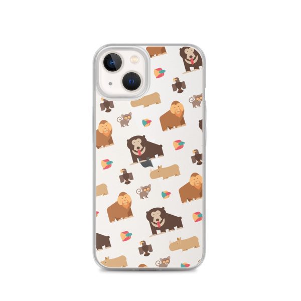 Asian Jungle Animals iPhone Clear Case
