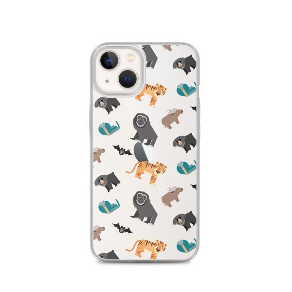 Asian Jungle Animals iPhone Clear Case