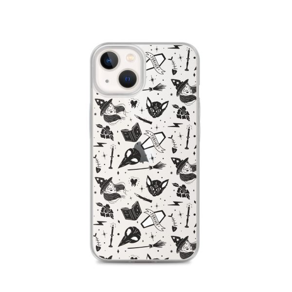 Black and White Halloween iPhone Clear Case