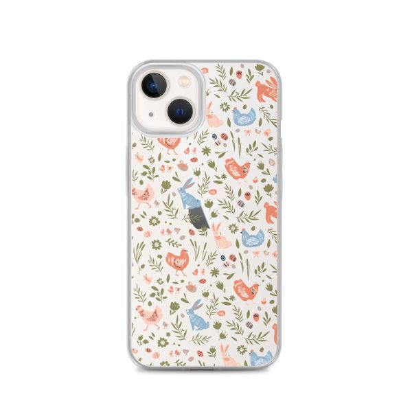Bunnies and Hens Easter iPhone Clear Case