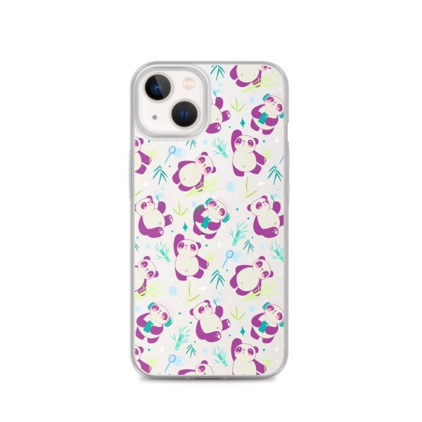 Cute Panda Bamboo iPhone Clear Case