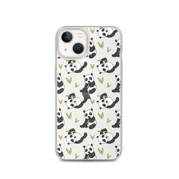Cute Panda Bear iPhone Clear Case