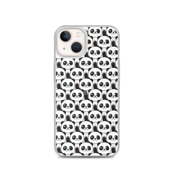 Cute Panda Bears iPhone Clear Case