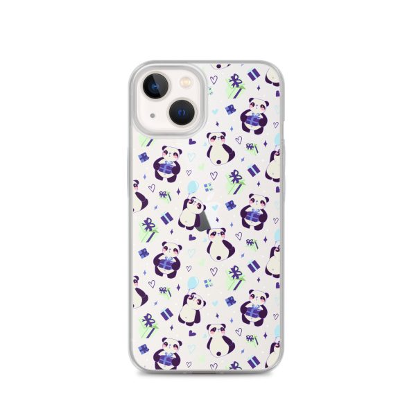Cute Panda Presents iPhone Clear Case