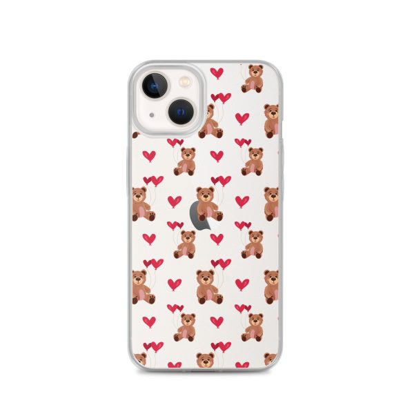 Cute Teddy Bear iPhone Clear Case