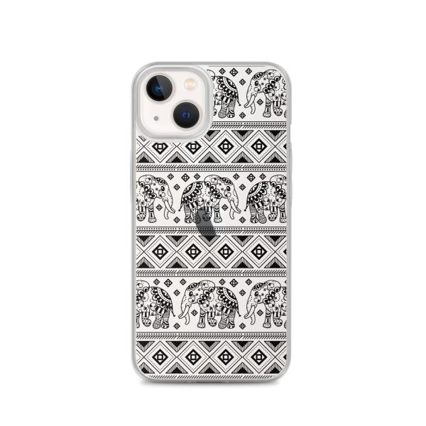 Elephant Mandala iPhone Clear Case