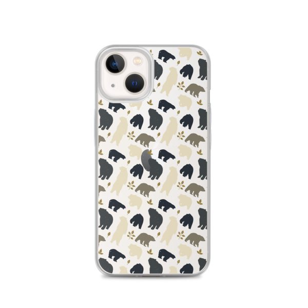 Forest Bear Silhouette iPhone Clear Case