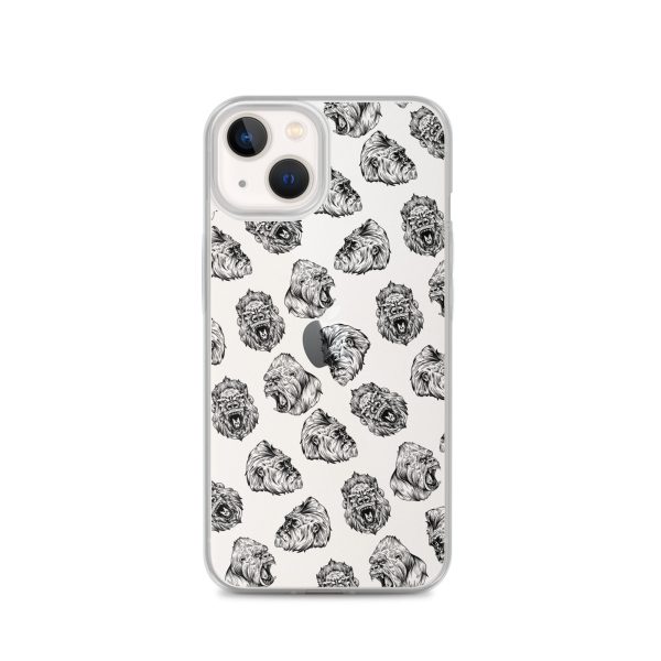 Illustrated Gorilla Seamless iPhone Clear Case