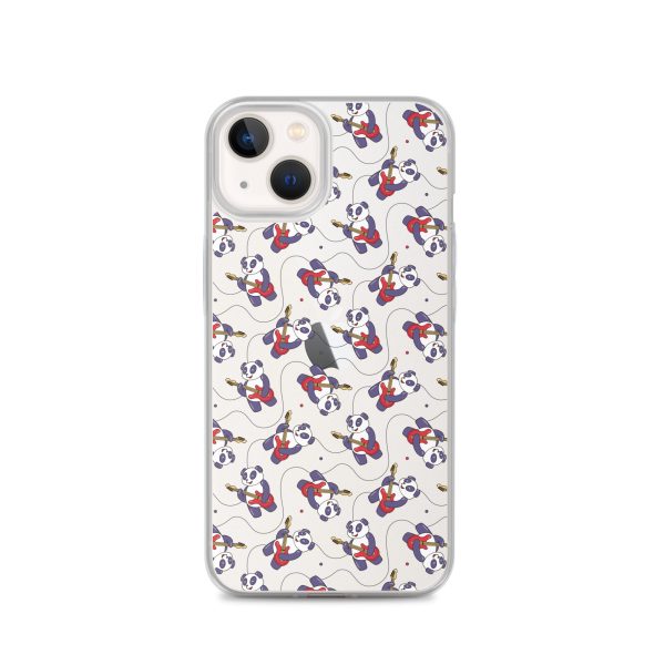 Panda Guitarist iPhone Clear Case