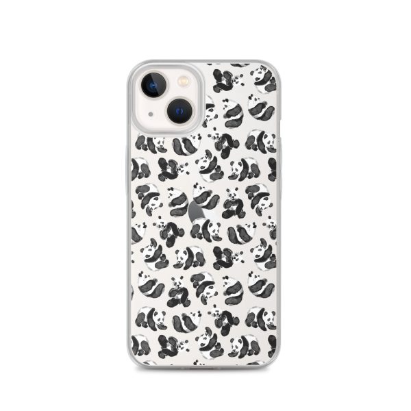 Watercolor Panda Bears iPhone Clear Case