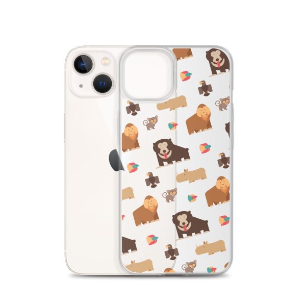 Asian Jungle Animals iPhone Clear Case