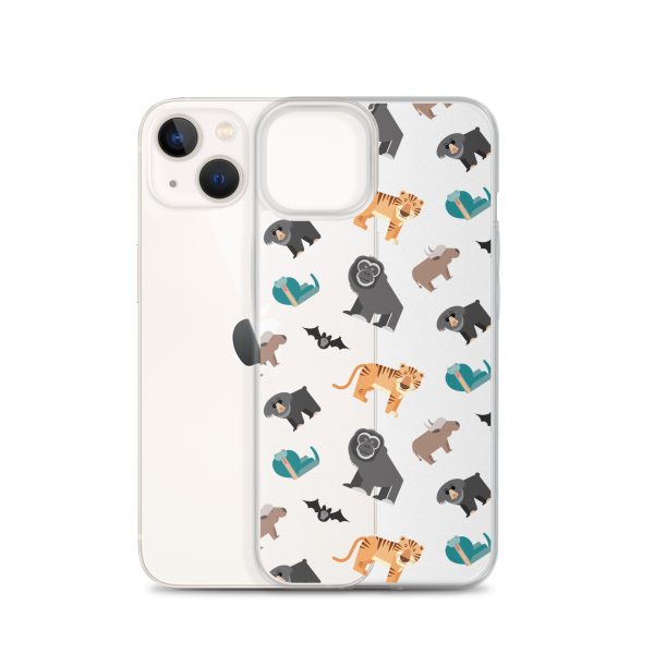 Asian Jungle Animals iPhone Clear Case