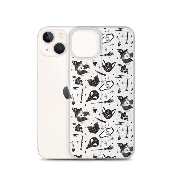 Black and White Halloween iPhone Clear Case