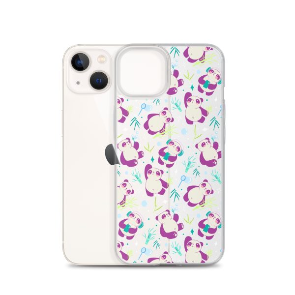 Cute Panda Bamboo iPhone Clear Case