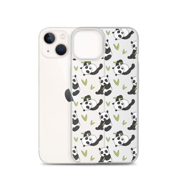 Cute Panda Bear iPhone Clear Case