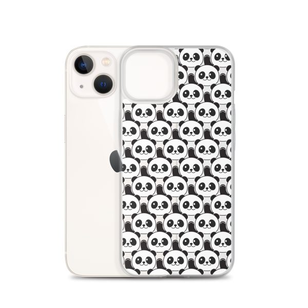 Cute Panda Bears iPhone Clear Case