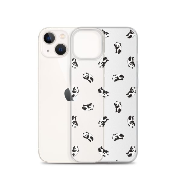 Cute Pandas iPhone Clear Case
