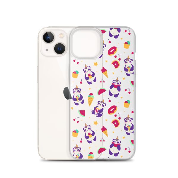 Cute Panda Sweets iPhone Clear Case