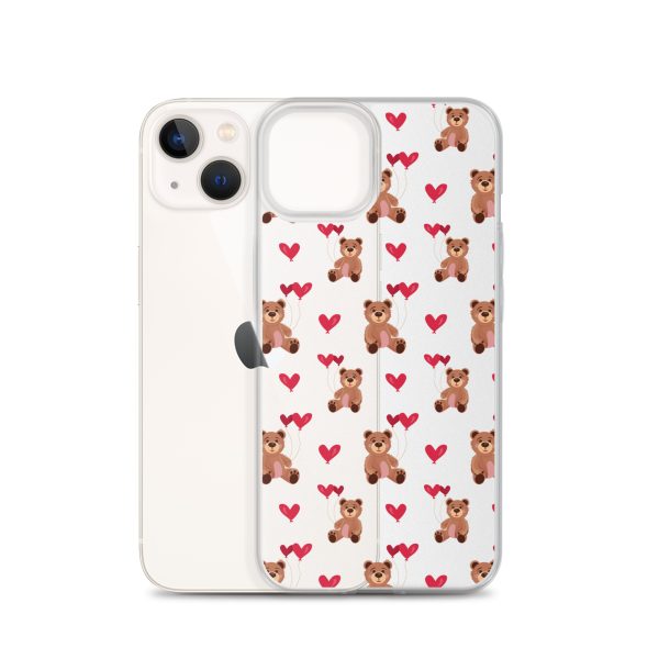 Cute Teddy Bear iPhone Clear Case