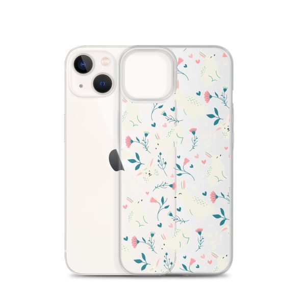 Easter Cute Rabbits iPhone Clear Case