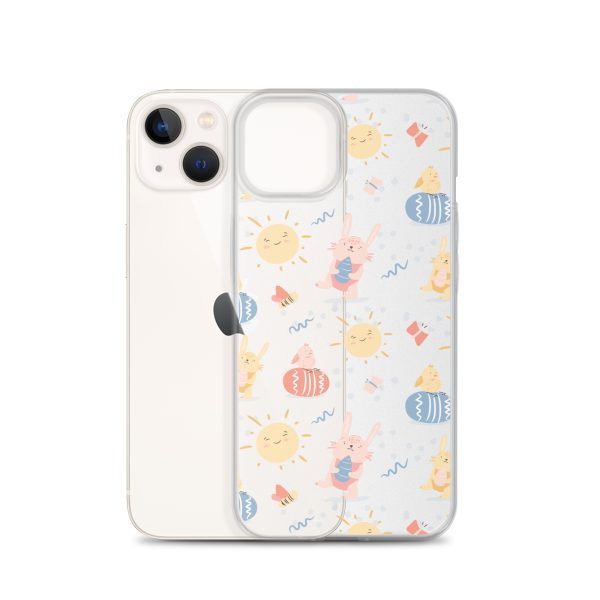 Easter Egg and Bunnies iPhone Clear Case