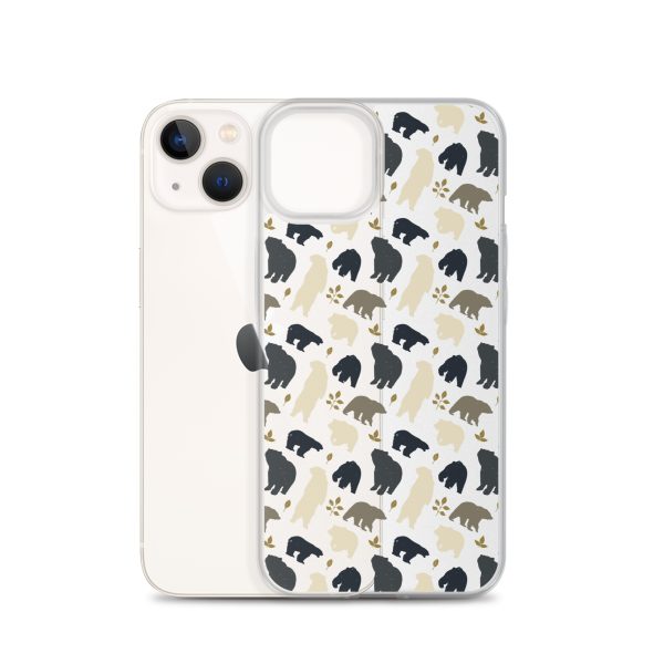 Forest Bear Silhouette iPhone Clear Case