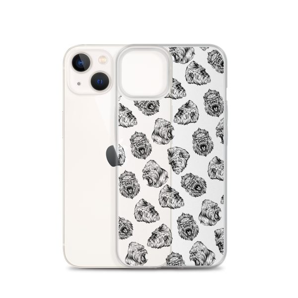 Illustrated Gorilla Seamless iPhone Clear Case