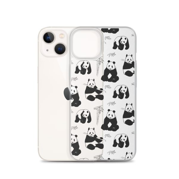 Panda Bears Bamboo iPhone Clear Case