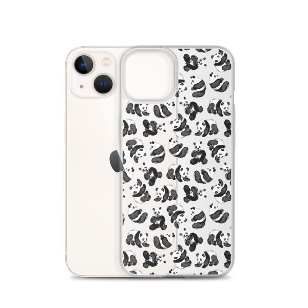 Watercolor Panda Bears iPhone Clear Case