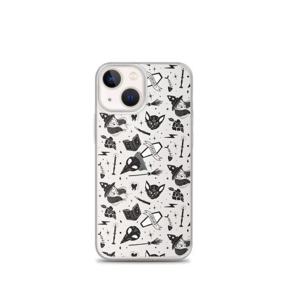 Black and White Halloween iPhone Clear Case