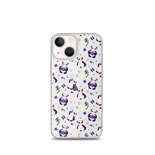 Cute Panda Presents iPhone Clear Case