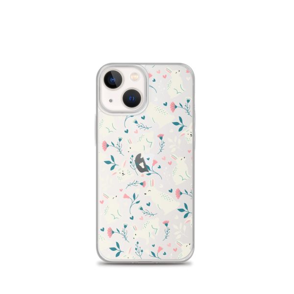 Easter Cute Rabbits iPhone Clear Case