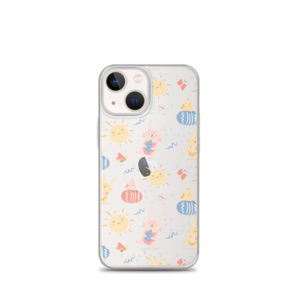 Easter Egg and Bunnies iPhone Clear Case
