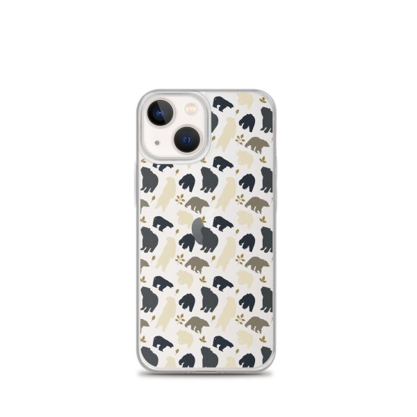 Forest Bear Silhouette iPhone Clear Case