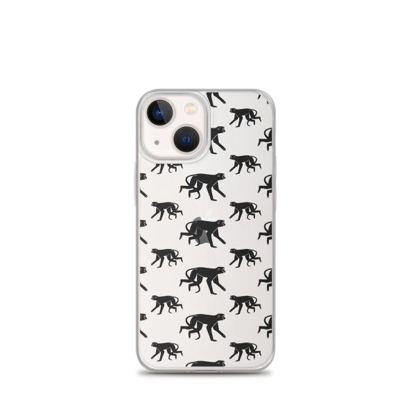 Monkey Silhouette iPhone Clear Case