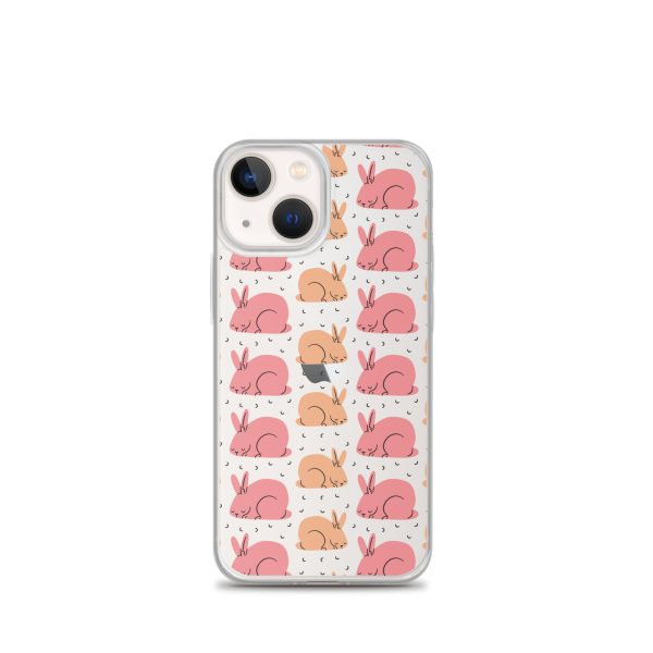 Pink Bunnies iPhone Clear Case