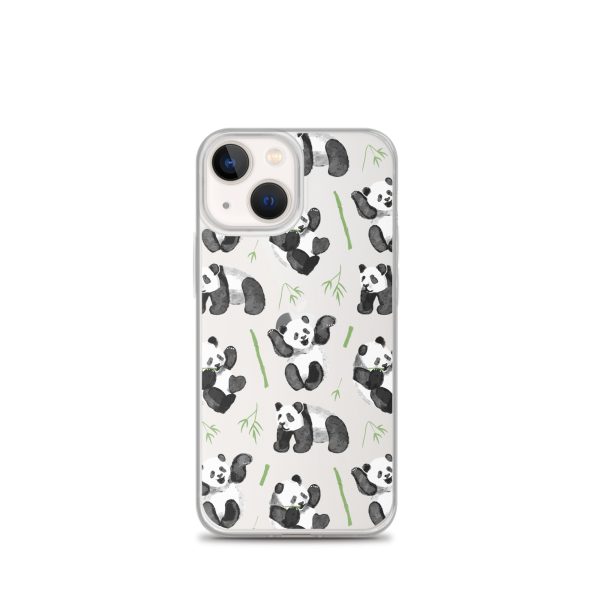 Watercolor Panda Bear iPhone Clear Case