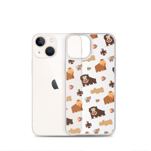 Asian Jungle Animals iPhone Clear Case