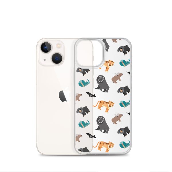 Asian Jungle Animals iPhone Clear Case