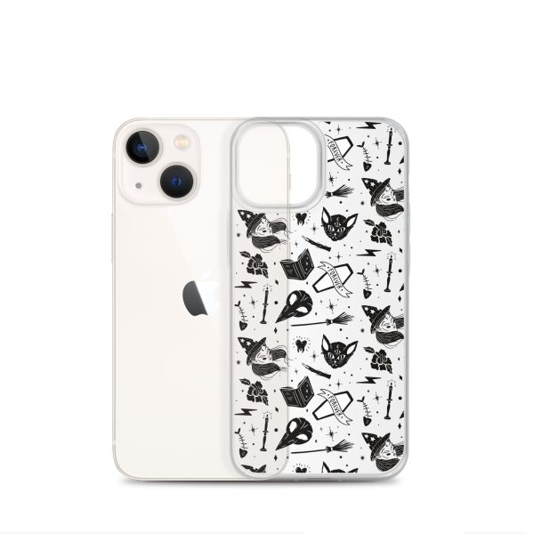 Black and White Halloween iPhone Clear Case